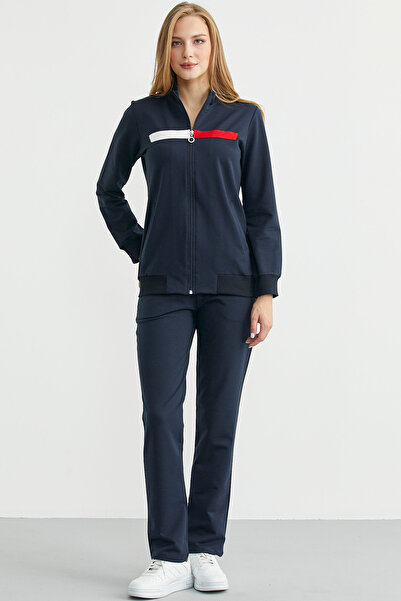 Sementa Dik Yaka Fermuarlı Eşofman Takım - Lacivert