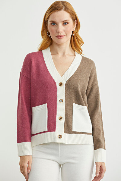Sementa Color Gradient Oversized Wool Knit Cardigan - Milk Coffee