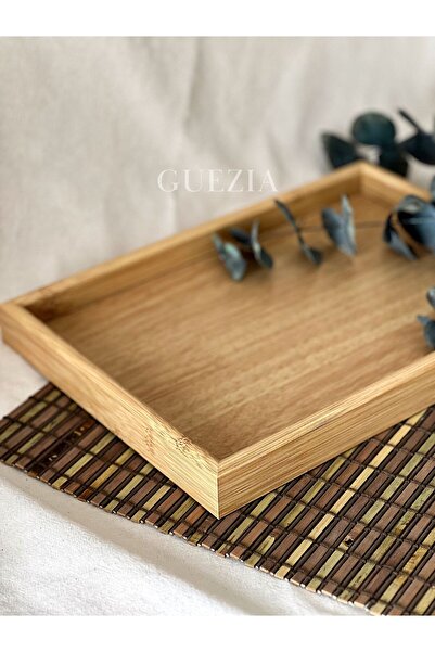 GUEZIA Modern Ahşap Tepsi / 35X25 Orta boy