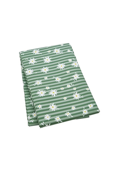 İthal Erasable Tablecloth with Stripe & Daisy Pattern 130X160 cm Si25050165