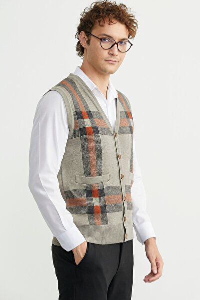 Sementa Вовняний жилет з ґудзиками - Візон