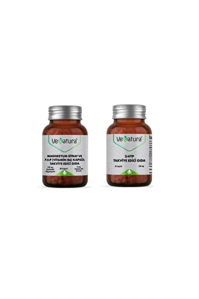 VeNatura 5-HTP 100 ملغ + سيترات المغنيسيوم وP5P (فيتامين ب6) - 90 كبسولة