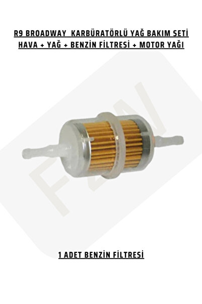 FZW BROADWAY YAĞ BAKIM SETİ PERİYODİK BAKIM SETİ R9 R-9 1.4 KARBÜRATÖRLÜ FİLTRE SETİ + MOTOR YAĞI