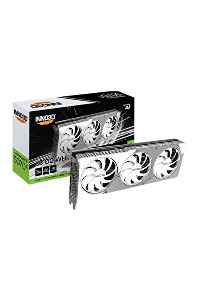 INNO3D Видеокарта GeForce RTX 5070 Ti X3 OC Бяла 16GB GDDR7 256-битова DLSS 4.0