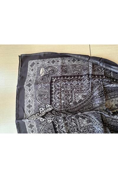 MİSS İPEK Elegant Paisley Patterned Silky Shawl 70 X 180