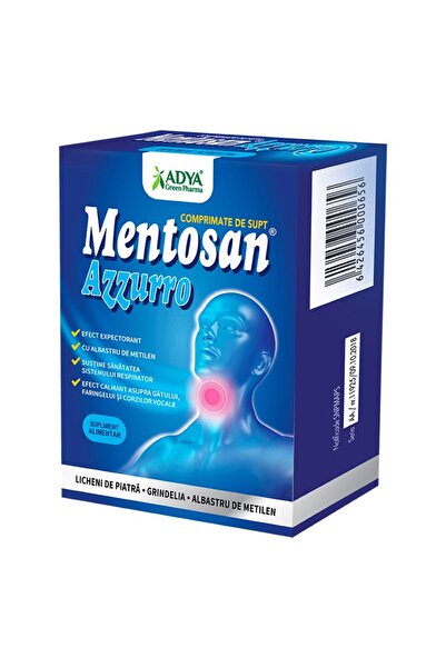 ADYA GREEN PHARMA Mentosan Azzurro, 21 comprimate, Adya