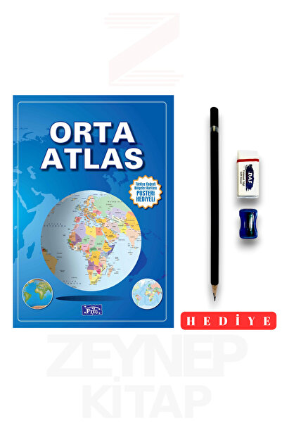 Parıltı Yayınları Orta Atlas Türkiye Coğrafi Bölgeler Haritası Posteri Hediye...