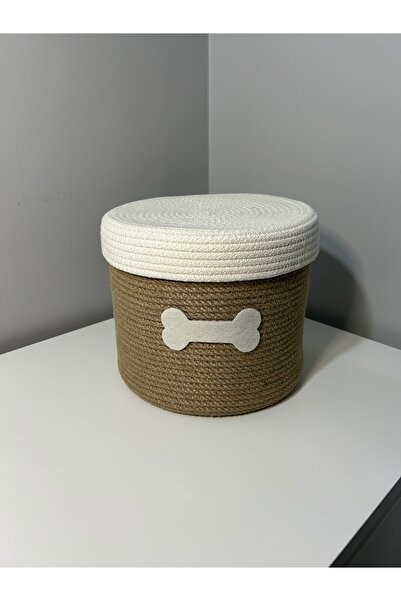 Supplo home Kedi Köpek Organizer Sepet | Kedi Köpek Oyuncak & Aksesuar Saklama Kutusu Hasır Sepet