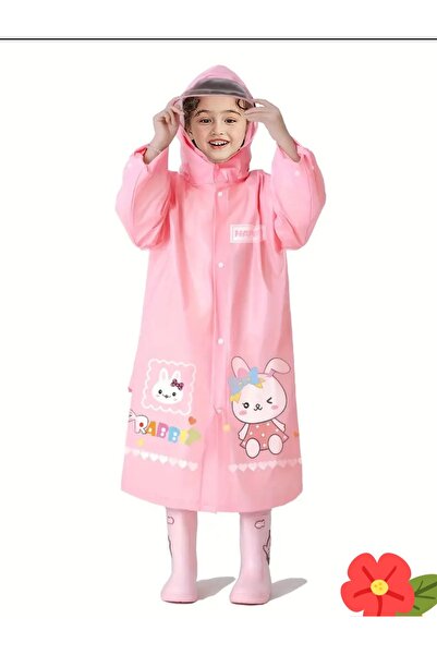 SANRIO ROCHIE DE PLOAIE IMPERMEABILĂ DETALIATĂ PĂSĂRICĂ ROZ