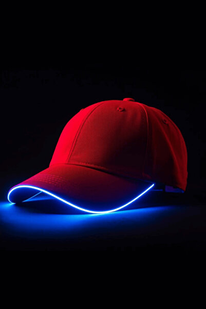 NexArt LED Işıklı Kırmızı Beyzbol Kep Şapka