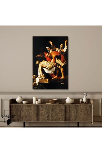 GAAGART Tekli Dikey Kanvas Caravaggio İsa'nın Mezara Konması