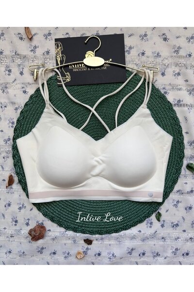 İntive Lingerie Mira Dikişsiz Hafif Dolgulu Çift Askılı Kopçasız Rahat Bralet...