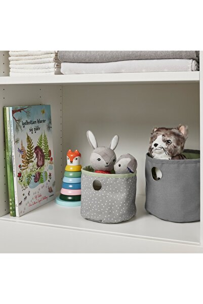 IKEA LEN Box set of 2, green/light grey