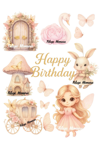 telaşe memuru Peri Kızı Temalı Yenilebilir Pasta Resmi Baskısı - Yenilebilir ...