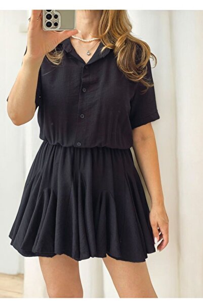 styleFlex Rochie scurta clos cu talia pe elastic