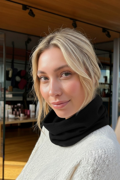 LAGRANZE Women's Premium Fleece Neck Warmer Fleece Beanie