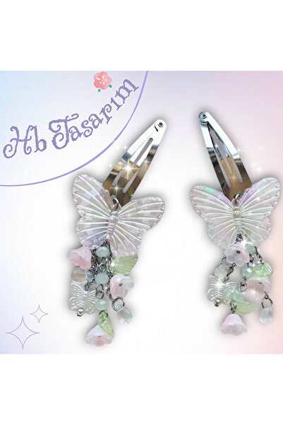 hbtasarim With Butterflies 🦋 Design Gift Lolita Buckle 🍭