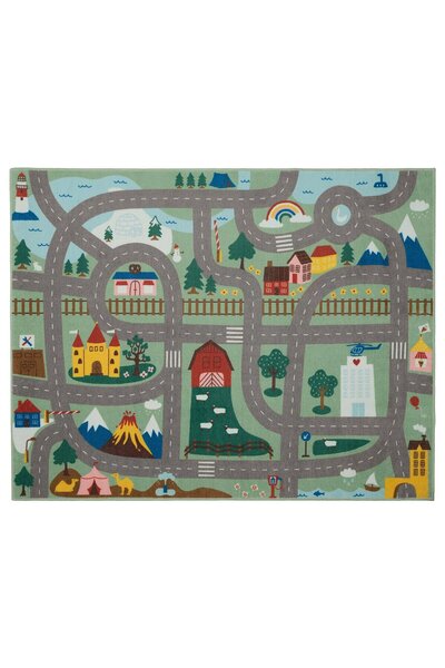 IKEA VALLABY Rug, green, 100 x 133 cm