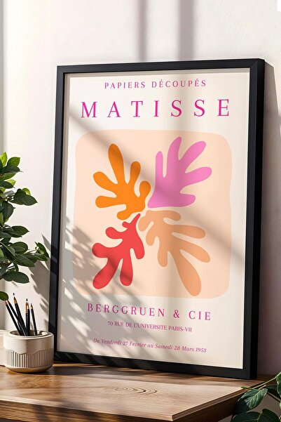 Saturn Henri Matisse Papiers Decoupes Framed Painting - Paper Cut Art - Eclectic Style Wall Decor