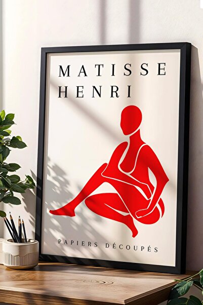 Saturn Henri Matisse Papiers Decoupes Framed Painting - Paper Cut Art - Eclectic Style Wall Decor