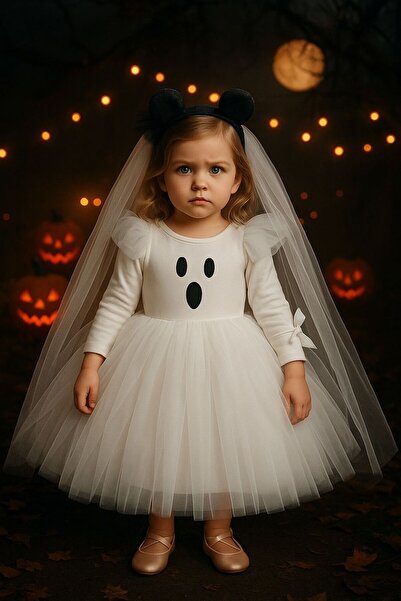 NA ADDESIGN Rochie pentru fetiță fantomă, costum de Halloween, costum de fantomă