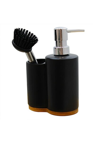 FRANDIS Dozator de detergent lichid cu perie, ceramică cu bază de bambus, Fra...