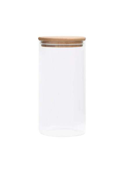 FRANDIS Glass Storage Jar with Bamboo Lid and Silicone Seal, Frandis, 1.5 L
