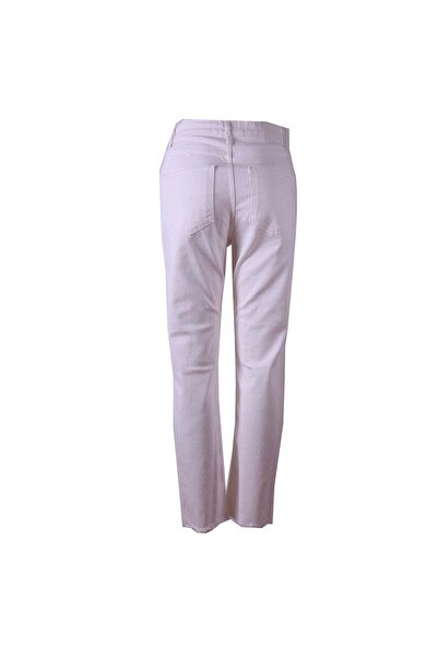 trender Λευκό γυναικείο τζιν παντελόνι 7977