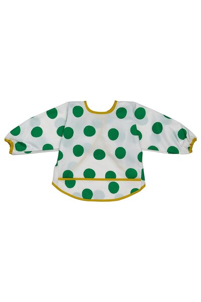 IKEA KLADDIG Bib, white/green