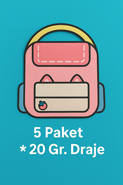 belchocolate Okul Çantası Temalı Hediyelik Leblebi Draje Paketi Pembe Renk - ...