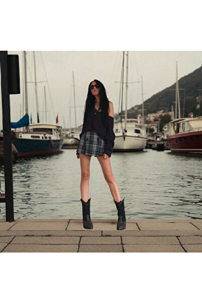 Fi designer Şanel Kumaş Etek Şort