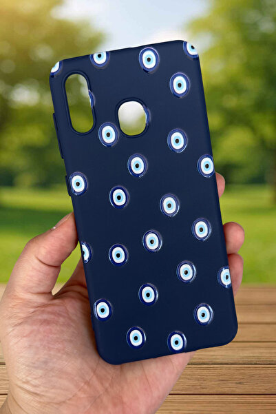 Vip Case Samsung Galaxy A20 Uyumlu Nazar Boncuk Desenli Silikon Darbe Emici K...