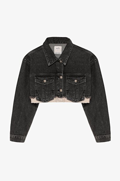 Quzu Skirt with Patchwork Jacket Anthracite