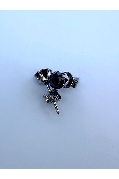 kurukafagift Black Steel Nail Earrings Round Model Double Earrings 5 mm