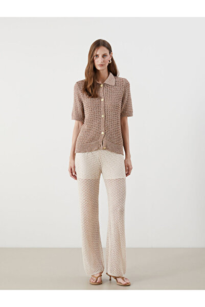 LC Waikiki Polo Yaka Ajurlu Kadın Triko Yelek