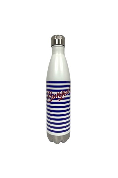 FRANDIS Thermal Bottle, Frandis, Stainless Steel, 750 ml, White/Blue, Bonjour Model