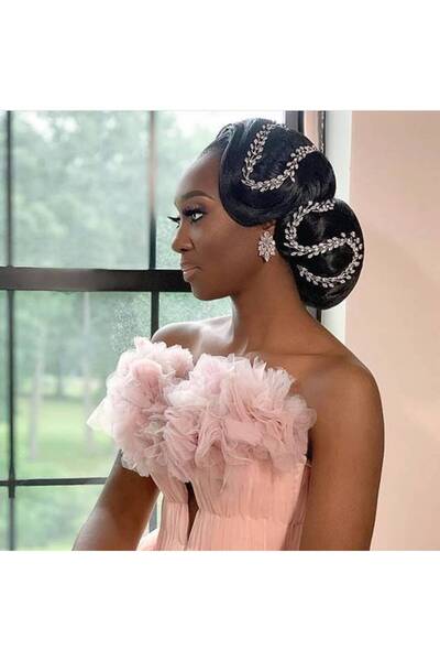 KESNUP Τιάρα μαλλιών με ασημένια κρύσταλλα και στρας