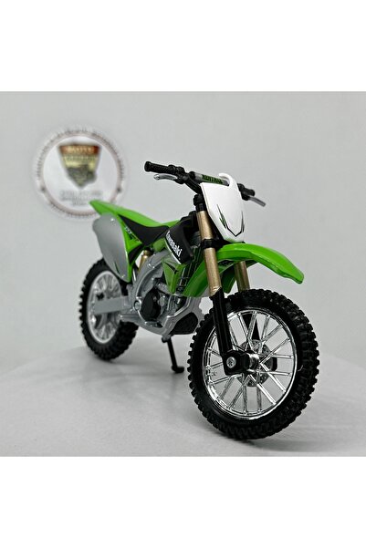 BBURAGO Kawasaki KX 450F 1:18 Diecast Model Motosiklet – Lisanslı Metal Maket Oyuncak