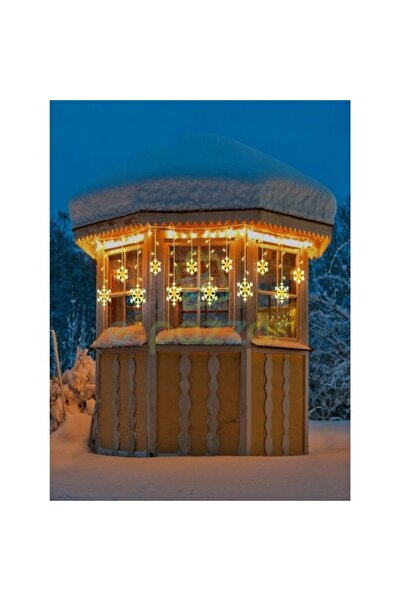 ForWhat Büro Ev Ofis Hediyesi için 3MT 12 SAÇAK 8MOD Kar Tanesi Model Perde L...