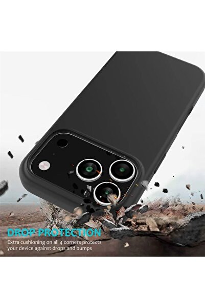 HANPORIUM Apple iPhone 17 Pro Max Uyumlu Silikon Kılıf - Pastel Renk Tonu Esnek Tam Koruma Kapak - Fuşya