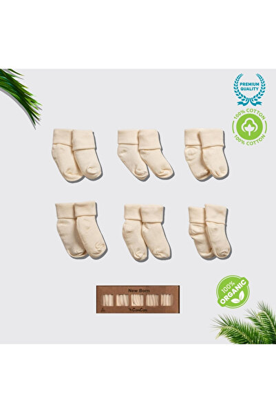 NOTA KİDS Cotton Organic 0-6 Months Newborn Baby Socks