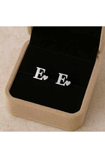 NİŞANTAŞI GÜMÜŞ Harfli Gümüş Küpe - Kişiye Özel Harfli 925 ayar Gümüş Küpe