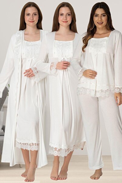 Lohusa Homewear Set de pijamale pentru femei, din bumbac, cu mâneci lungi, cu...