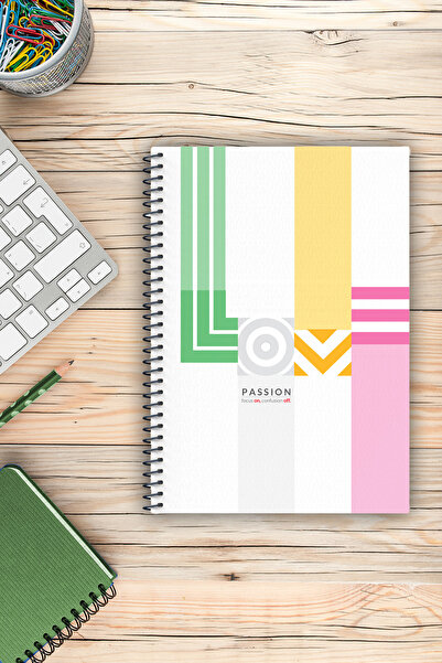 Yıldızistan 6 Pieces (3 Unlined, 3 Squared) A5 Spiral Bound 96 Page Notebook - Thematic Series