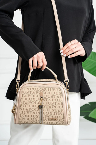 Just Polo حقيبة يد وكتف نسائية أصلية فاخرة للاستخدام اليومي مع حزام قابل للتع...