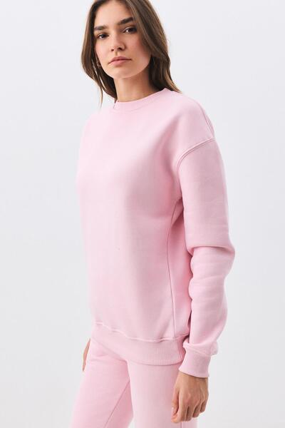Trendiz Women's premium crew neck sweatshirt pink 2031