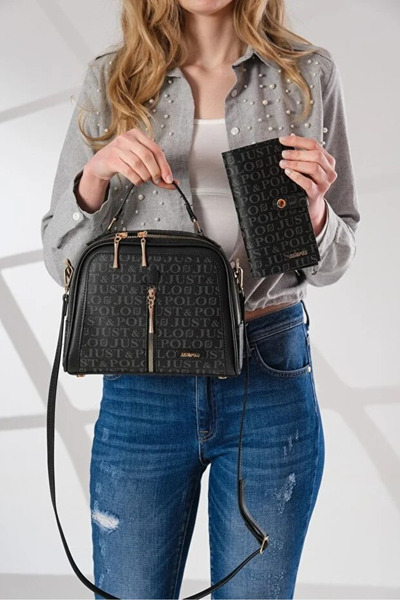 Just Polo Women's Adjustable Strap Daily Luxury Hand & Shoulder Bag and Walle...
