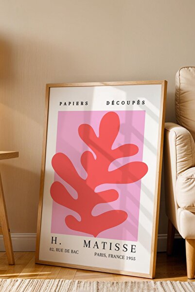Saturn Henri Matisse Papiers Decoupes Framed Painting - Paper Cut Art - Eclectic Style Wall Decor