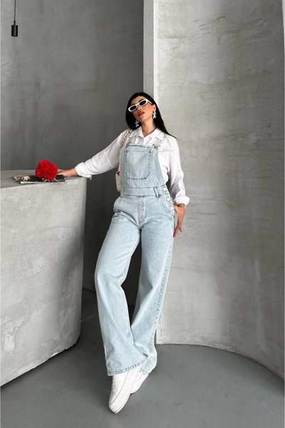 Ovebu Blue d2514 snow wash overalls