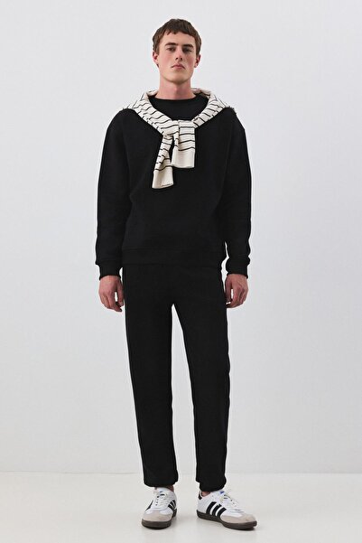 Trendiz Men's Premium Crew Neck Tracksuit Set Black 2031